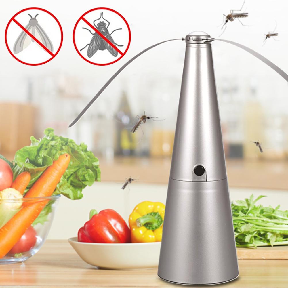 Automatic Soft Mosquito & Fly Repellent Fan 360° Rotating Portable Battery Powered for Outdoor Family Picnics
