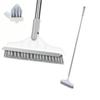 Household Cleaning Scrub Brush Floor Bathroom Cleaning Tools with Long Handle Silicone Scraper Toilet Brush for Glass Tile