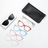 Women's Fashion TR Eyeglass Frames for Myopia & Plano Lenses with Magnetic Clip-On Polarized Sunglasses