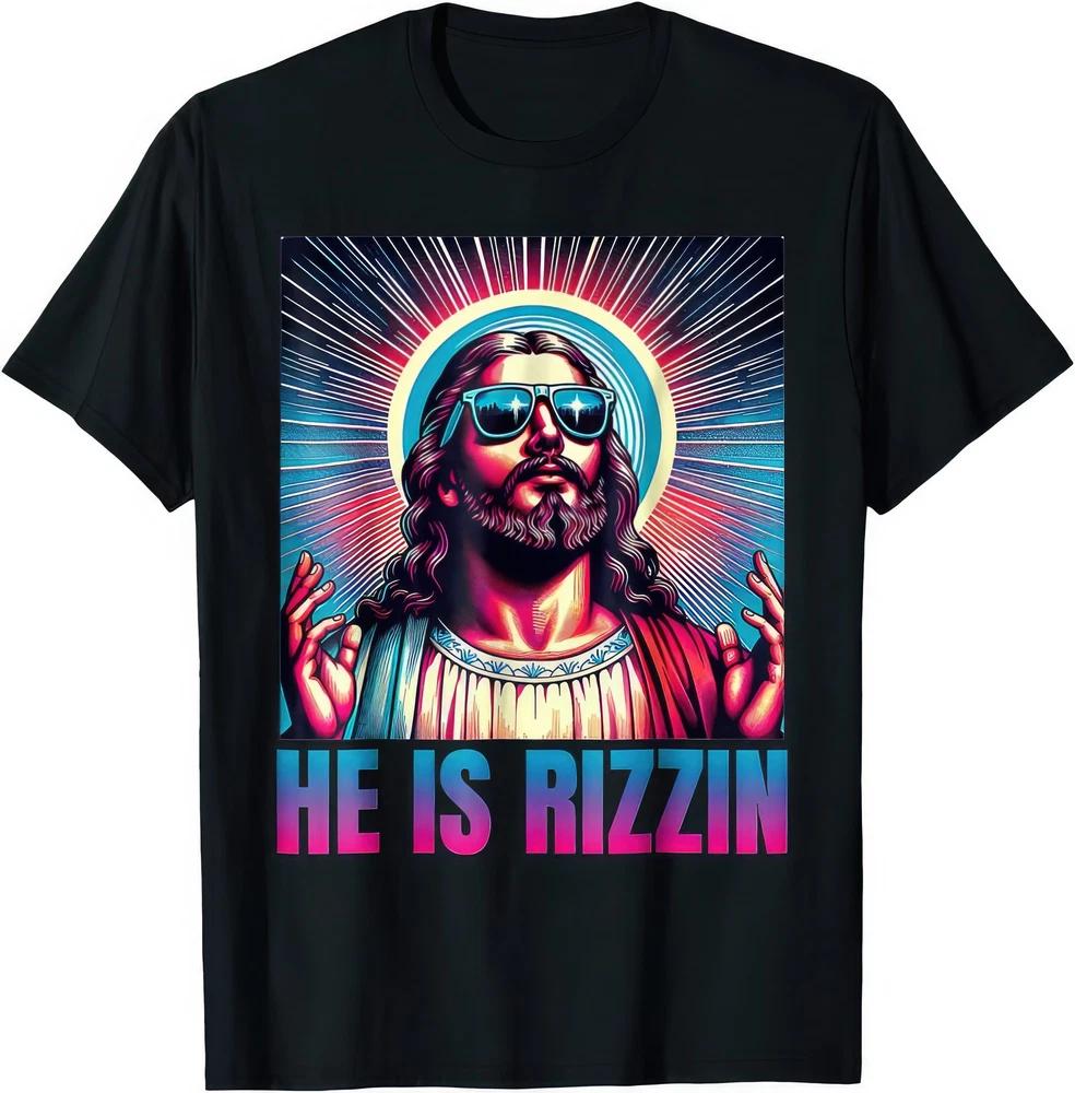 He Is Rizzin Jesus Easter Funny Christian Meme Graphic T Shirt S