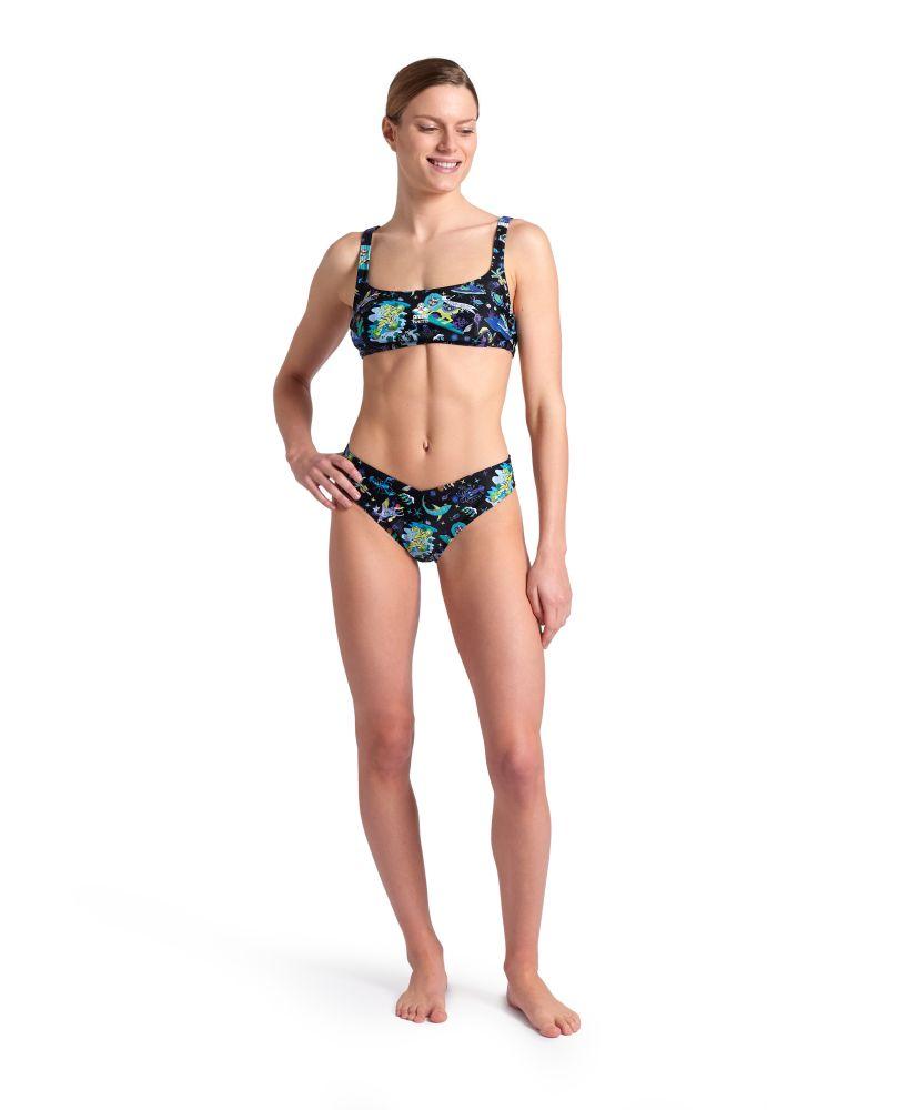 Arena Badeanzüge Damen Fun Planet Bikini Bralette Schwarz Multi 007064/550 S