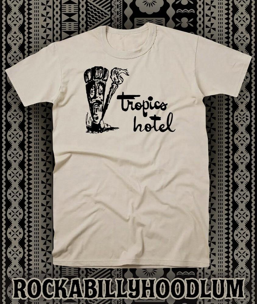 

Retro Tiki Art Tee T Shirt Cotton Mug Bar Restaurant Tropics Hotel Mid Century Unisex T-Shirt XXL
