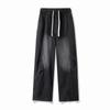 2025 Spring Men Denim Pants Men Jeans Wide Leg Pants Loose Straight Baggy Men Jeans Hip Hop Streetwear Skateboard Denim Trousers
