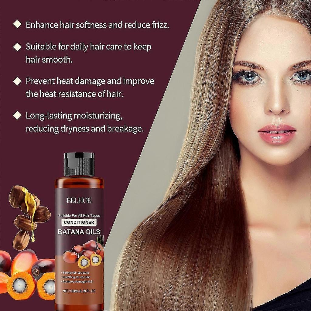 EELHOE Batana Conditioner, Repairs Dry and Split Hair, Moisturizes and Smoothes, Improves Frizzy Hair Care less