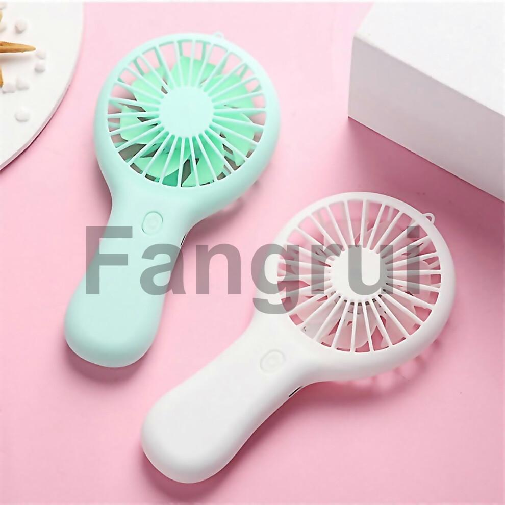 For Portable Mini Handheld Fan Usb Rechargeable Fan Green