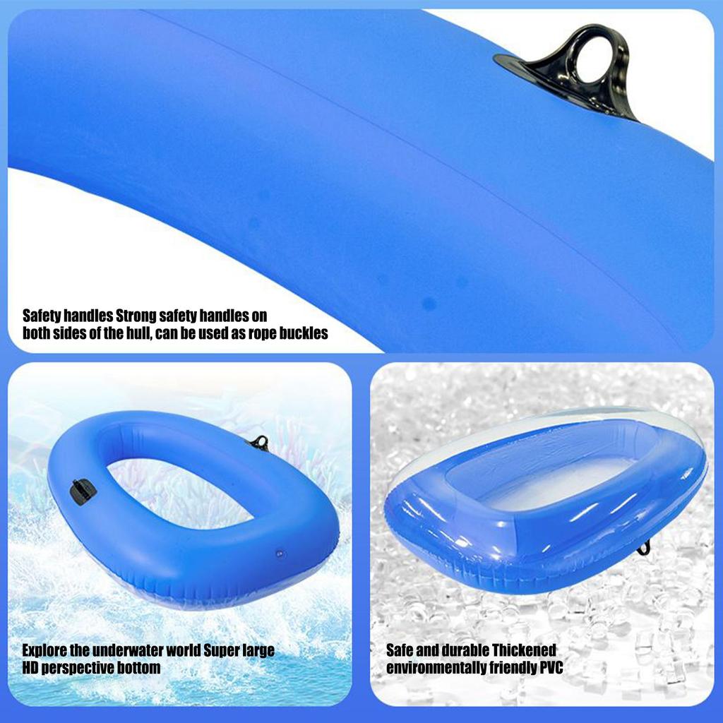 Transparent Bottom Window Inflatable Boat Subsea Exploration Optimized Spacious Layout fostering parent-child exploration