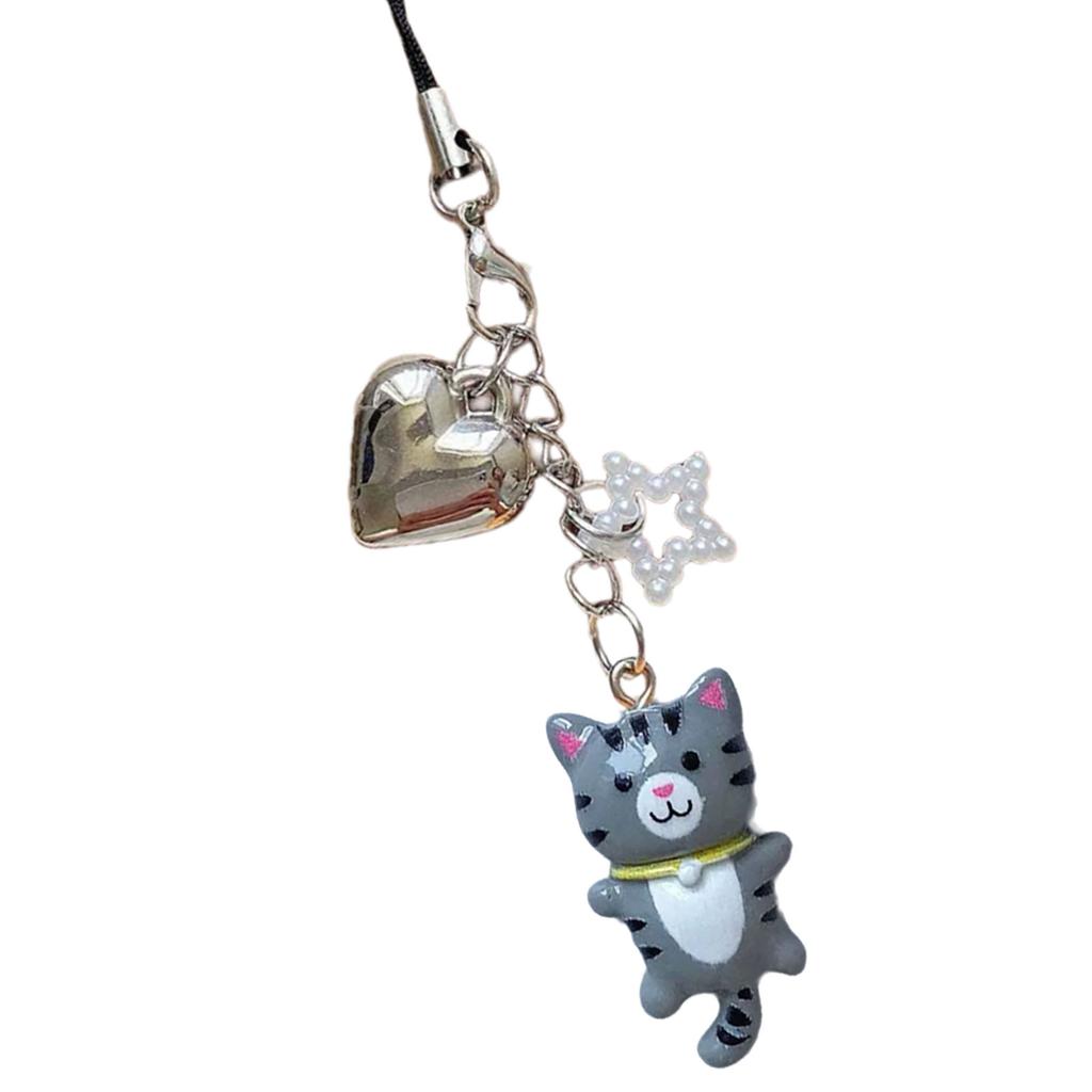 Multifunctional Beaded Cats Keychain Handmade Lovely Animal Bag Pendant Fashion Accessory for Trendy Look Daily Use