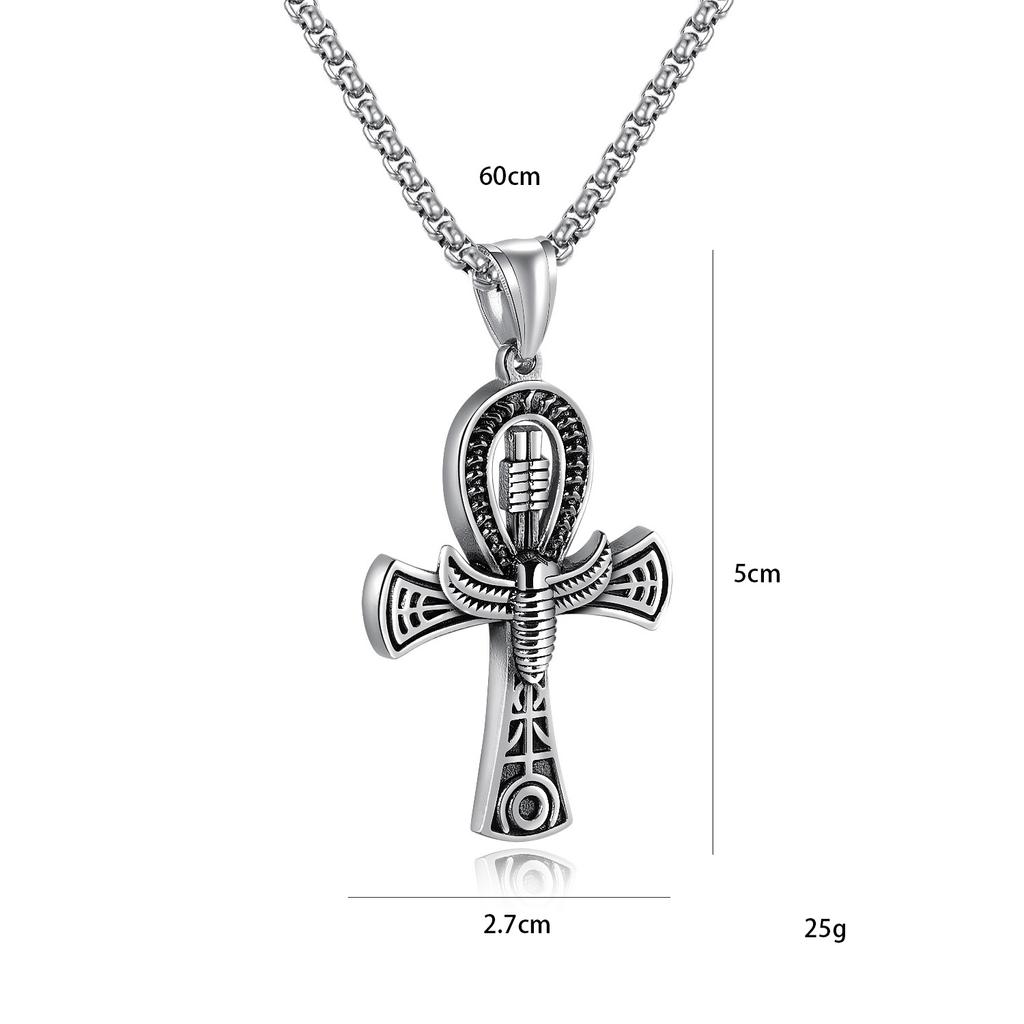 Herren Kreuz Anhänger Halskette Retro Edelstahl Schmuck Souvenir Geschenk