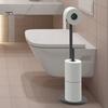 Freestanding Toilet Paper Holder with Non-Slip Stable Base Easy Assembly Large Capacity Bathroom Roll Paper Stand