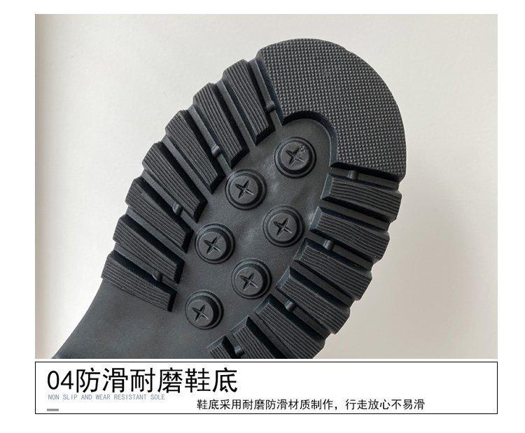 2025 Autumn New Black Handsome Martin Boots Women's Muffin Thick-soled Short Boots