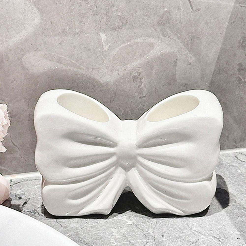 Ceramic Toothbrush Holder Creative Bathroom Toothbrush Stand Modern Makeup Brush Rack Toilet