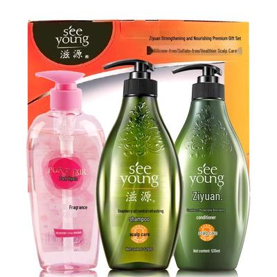 Zi Yuan Ölkontrollierendes Erfrischendes & Feuchtigkeitsspendendes Haar- und Körperpflege-Set