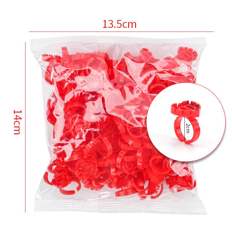 50-Pack Eyelash Glue Ring Blooming Cups for Tattooing & Beauty