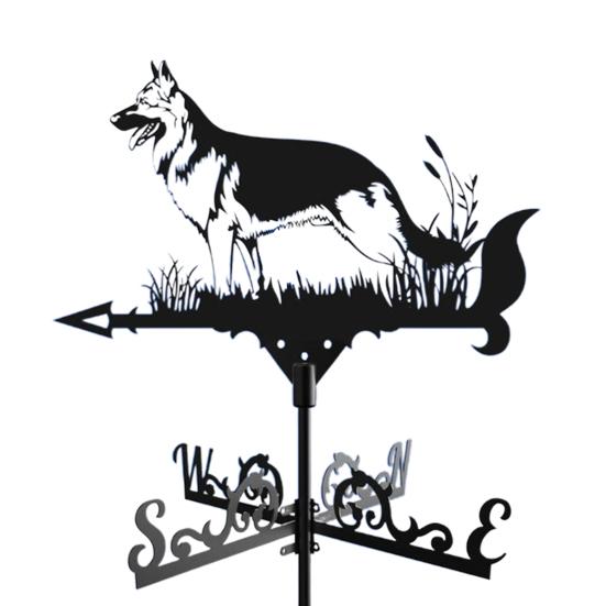 Fém Szélkakas Retro Kakas Kutya Madár Szélkakas Fekete Állat Szélkakas Szélirányjelző Tetőre Kültéri Gazdaság Udvar Kert Pavilon Dekor