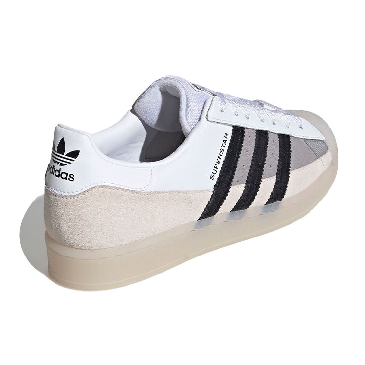 Adidas Superstar Hvite Lys Grafittgrå Unisex Sneakers Skyhvite Kjerne-Svarte FX5565