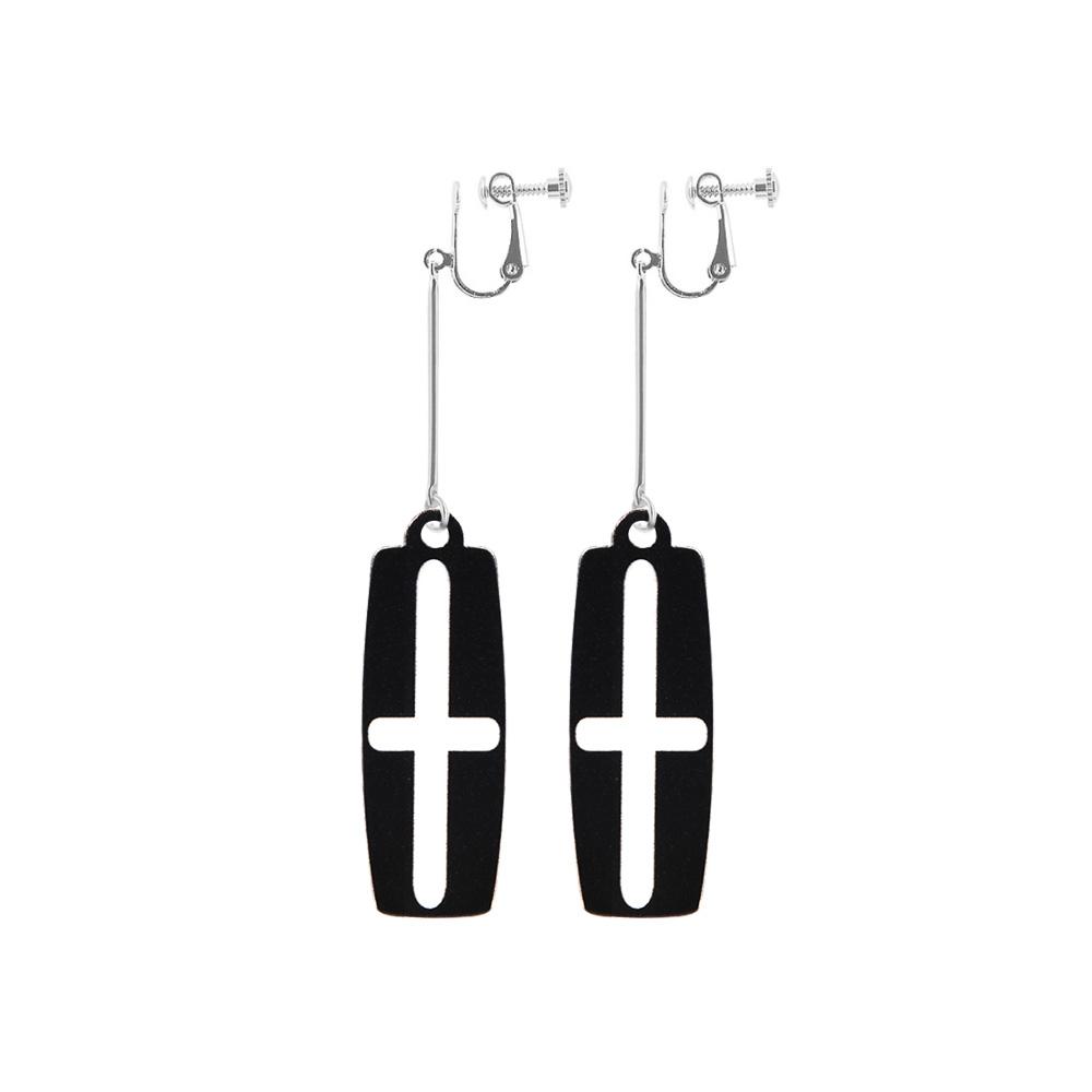 Anime Tokyo Revengers Chifuyu Matsuno Cosplay Örhängen Svart Silver Guld Färg Ringörhängen Öronklämmor För Kvinnor Män Smycken