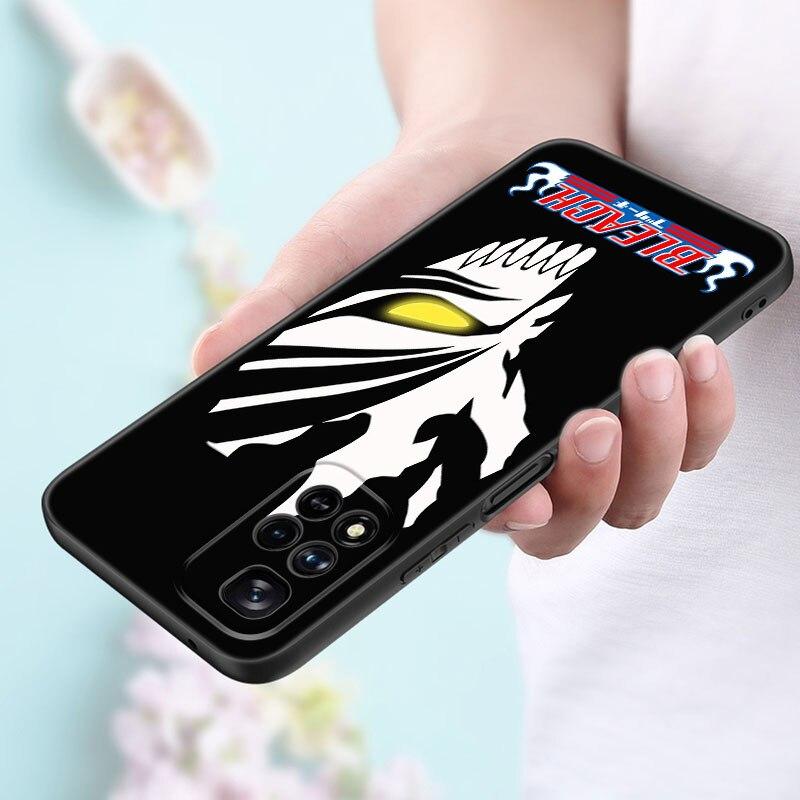 Anime BLEACHS Phone Case For Xiaomi Redmi Note 11 10 9 8 Pro 11T 5G 10T 10S 9S 9T 9i 9C 9A 8T Soft TPU Black Cover Coque Funda