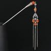 Handmade original design antique fringed hairpin long step hairpin hairpin hairpin head jewelry female