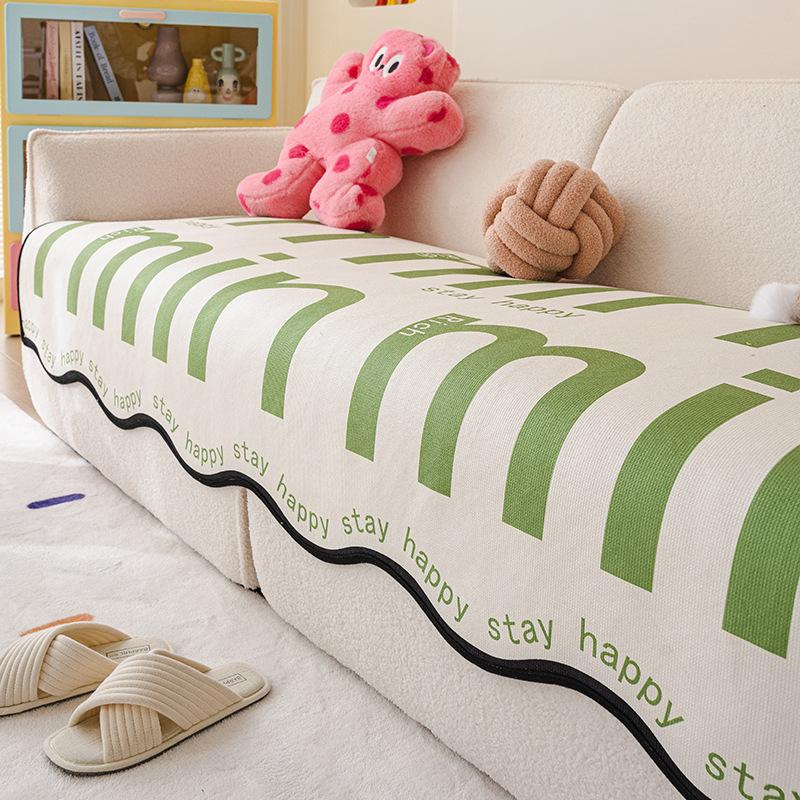 

Dopamine Fun Sofa Cushion New Special-Shaped Irregular Straight Row Seat Cushion Four-Season Universal Non-Slip Cover Cloth Towel 90*70cm