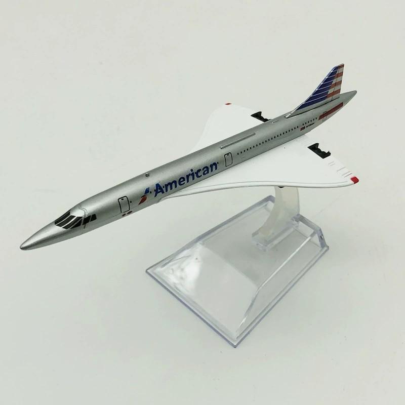 Aviation Aircraft 16cm Concorde American Airplane 1:400 Scale Diecast Plane Model Toys Metal Alloy for Enthusiasts Gifts