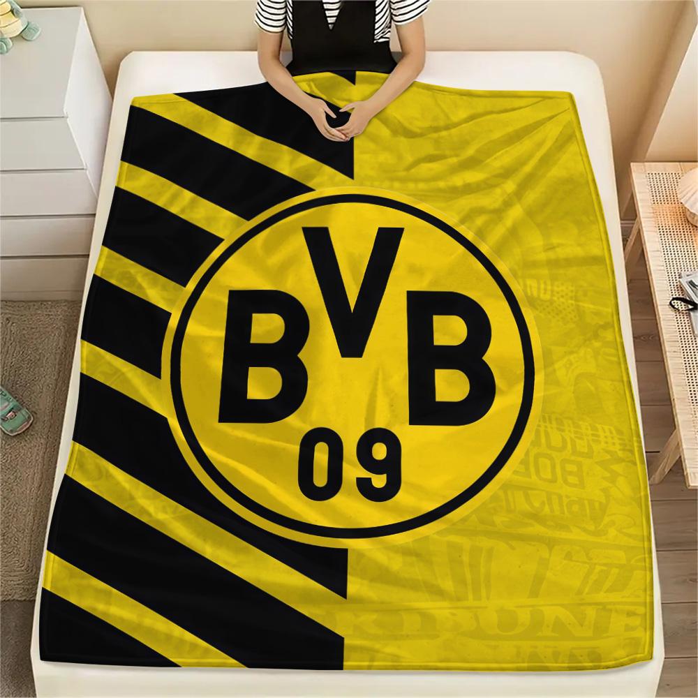 Borussia Dortmund Flannel Blanket, High quality Comfortable for All Seasons, Home Decor, Warmth and Comfort