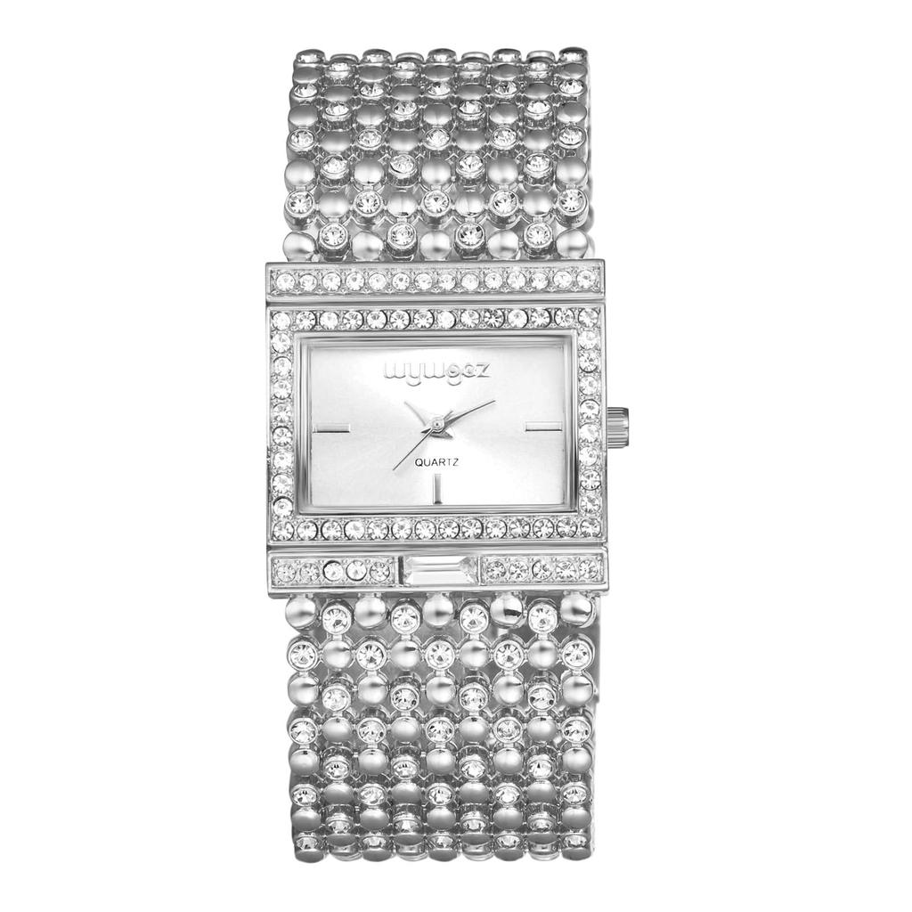 Cute Bracelet Waterproof Analog Display Wide Quartz Watch Fashion Watch Silver Present Women's Silver - Birthday, Anniversary, Christmas, Valentine's