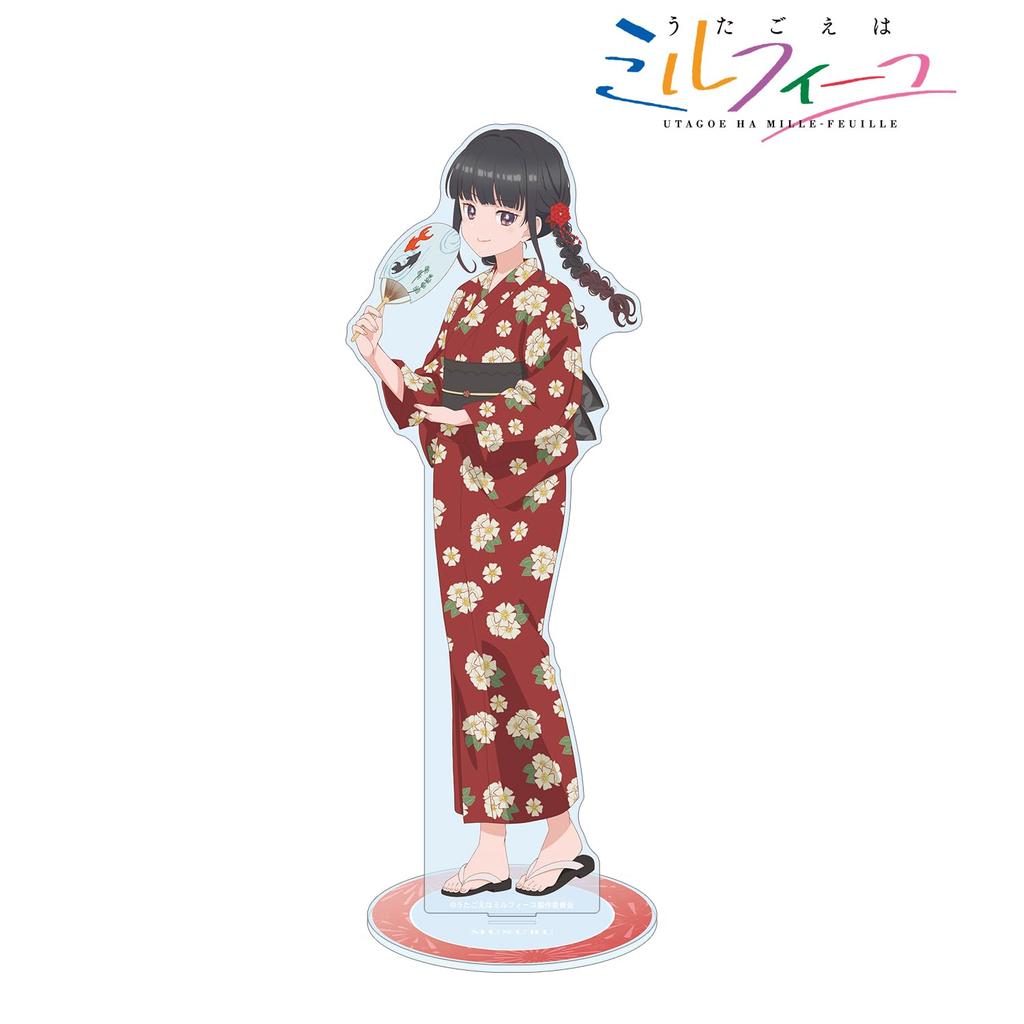 TV Anime [Utagoe Wa Mille-feuille] Original Illustration Musubu Summer Festival Ver. Extra Large Acrylic Stand