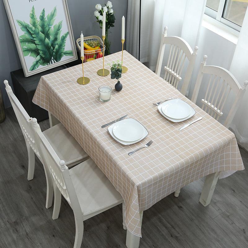 Nordic Style Waterproof & Oilproof Washable Tablecloth for Home & Hotel Dining Tables