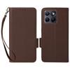 Wallet Case for Edge 70 Fusion+ 5G - Leather/PU, Brown, With Lanyard
