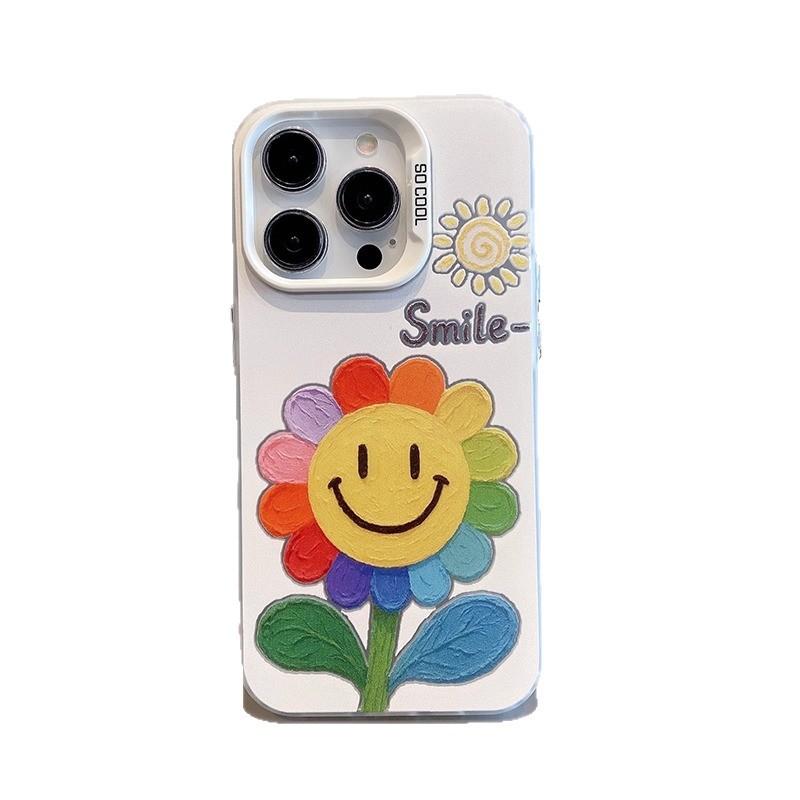 Colorful Sunflower for Apple 16promax Creative for IPhone13/12 Phone Case 15plus Anti-fall 11