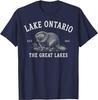 Lake Ontario Beaver Vintage Great Lakes Est 1615 Women Men T-Shirt