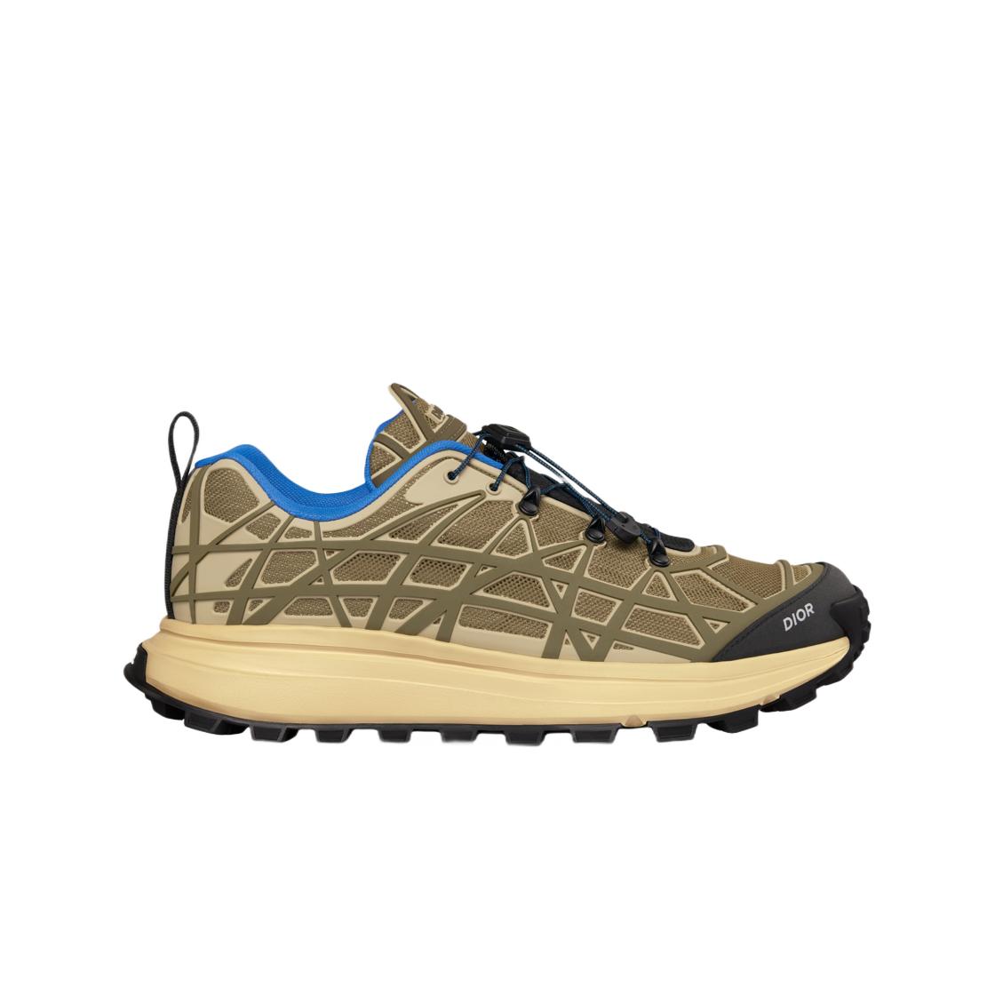 

Dior B31 Runner Sneakers Brown Technical Mesh Khaki Rubber Warped Cannage Motif EU 43