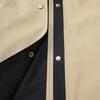 Womens Oversized Hooded Colorblock Cotton Blend Trench Coat Loose Fit Casual Outerwear