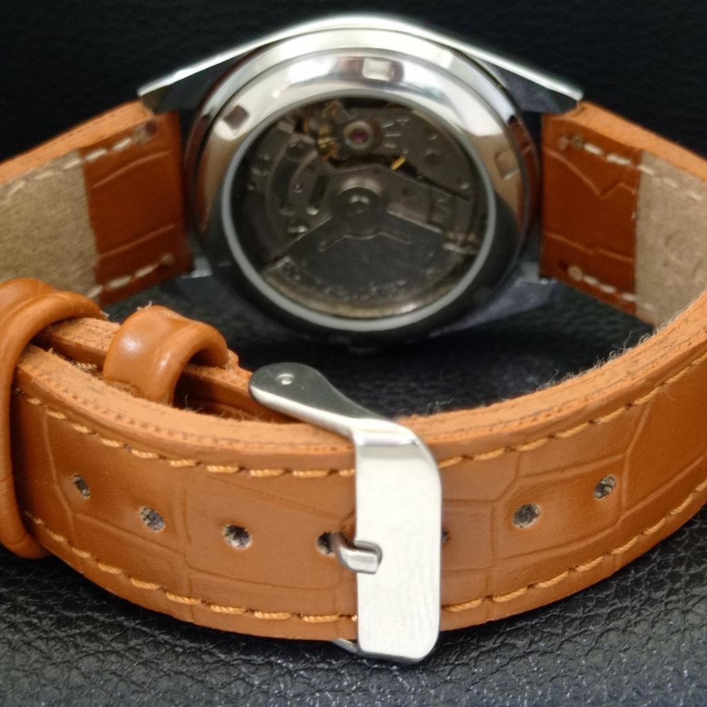 VINTAGE SEIKO AUTOMATIC 6309A REFURBISHED JAPAN MENS SILVER DIAL WATCH A701691-5 R206c-a701691