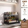 Multifunctional Kitchen Countertop Seasoning Rack with Salt Storage Jars