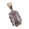 Natural Brown Jasper 925 Solid Sterling Silver TwoTone Gift Pendant 1.75" k3s19