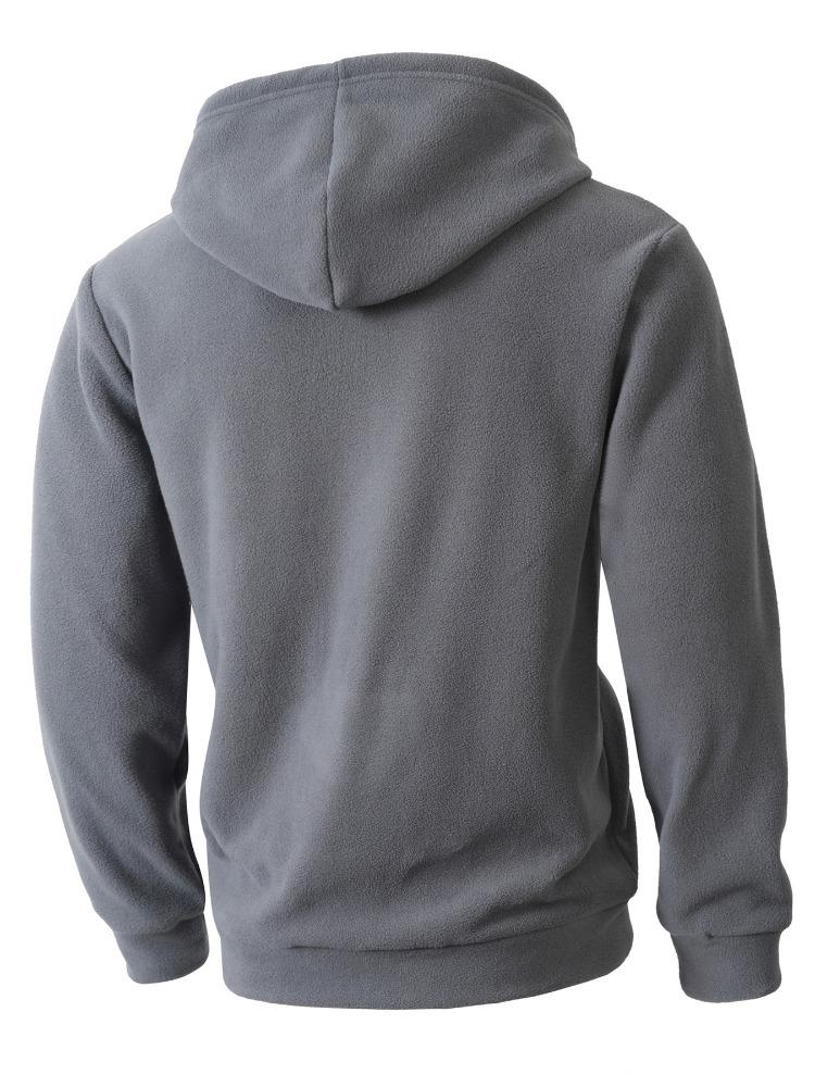 Autumn Winter Men's Thickened Hooded Sweater Stand-up Collar Half-zipper Long-sleeved Casual Comfortable Skin-friendly Breathable Tops Sweatshirt