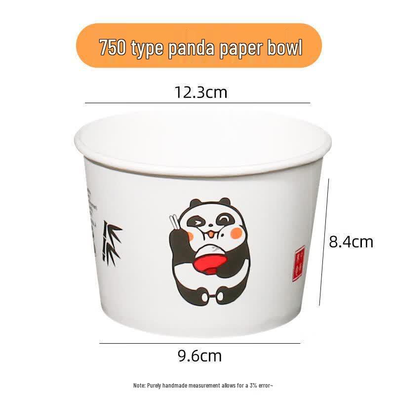 Qiwei Thickened Disposable Round Paper Bowls
