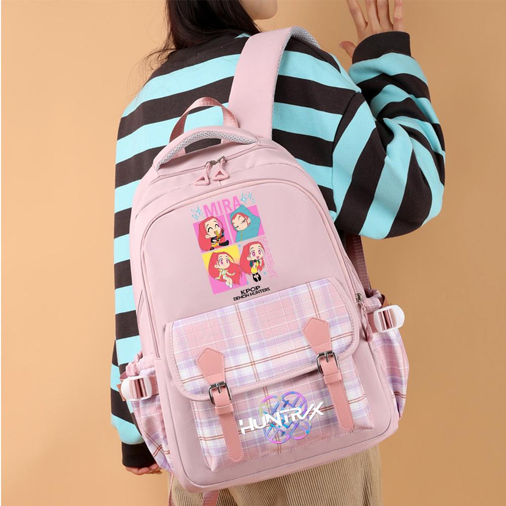 Anime Cartoon K-Pop Printed Large Capacity Backpack for Teenger Student Girl Boy Schoolbag Bookbag Women Waterproof Travel Bag Mochila Kid Gift