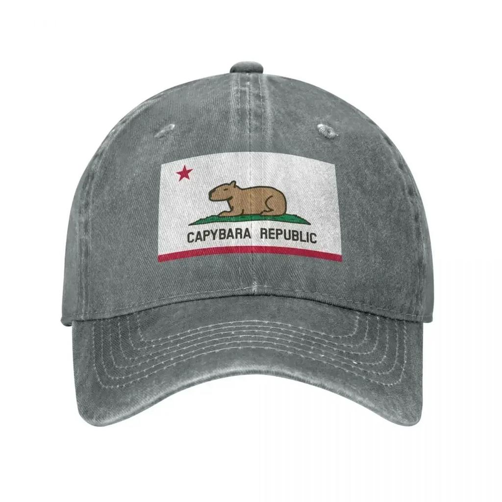Capybara Flag relaxed land version Baseball Cap Luxury Brand Bobble Hat Christmas Hat Womens 2025 Unisexs