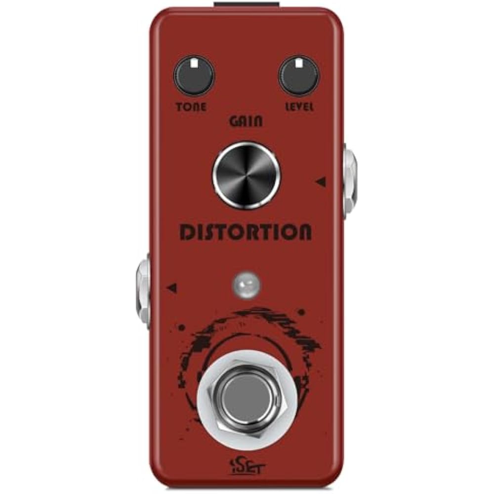 ISET Distortion Guitar Pedals Mini Single Guitar Effector for Electric Guitar Bass True Bypass (D...