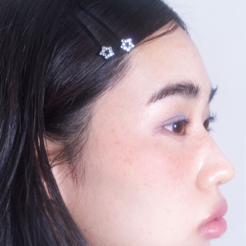 

geegee [2SET] star cubic hair pin BLACK