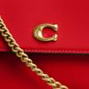 Coach Brook Flap 25 Gold Hardware Fine Calfskin Shoulder Bag Medium Women's Red