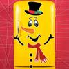 Christmas Cartoon Snowman Magnet Refrigerator Sticker Decal Xmas Ornament for Home KItchen Fridge Decorative Decal Gift