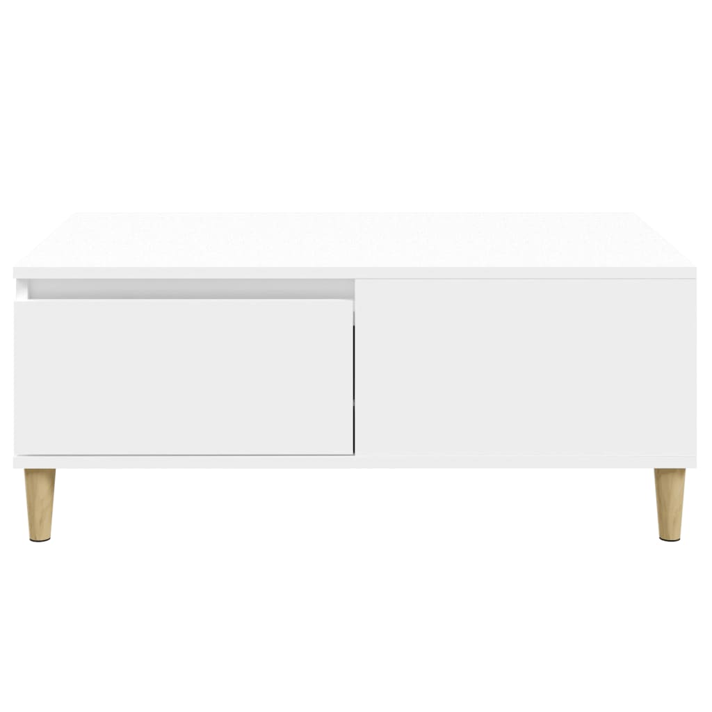 White Coffee Table 90 X 50 X 36.5 Cm Particleboard