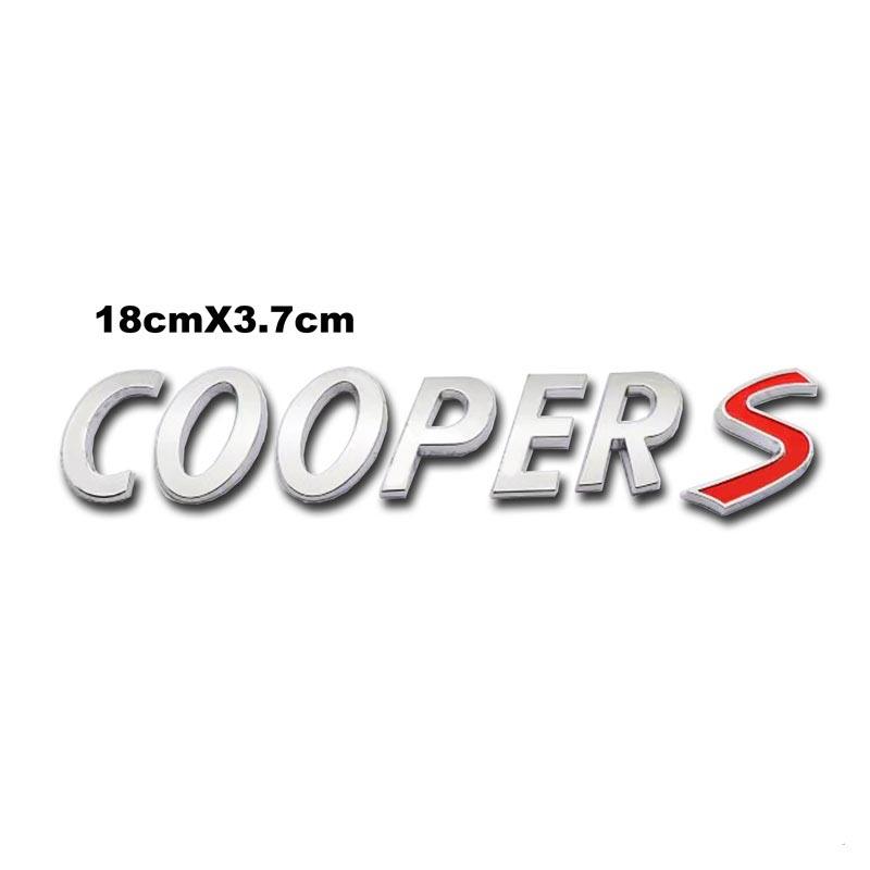 3D Metal COOPER S Decorative Sticker For MINI Cooper's Car Trunk Refurbishment Accessories