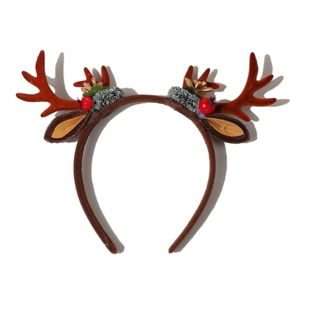 Fawn Horn Christmas Headband Plastic Christmas Elf Headband Cosplay Costume Antlers Headband Kid