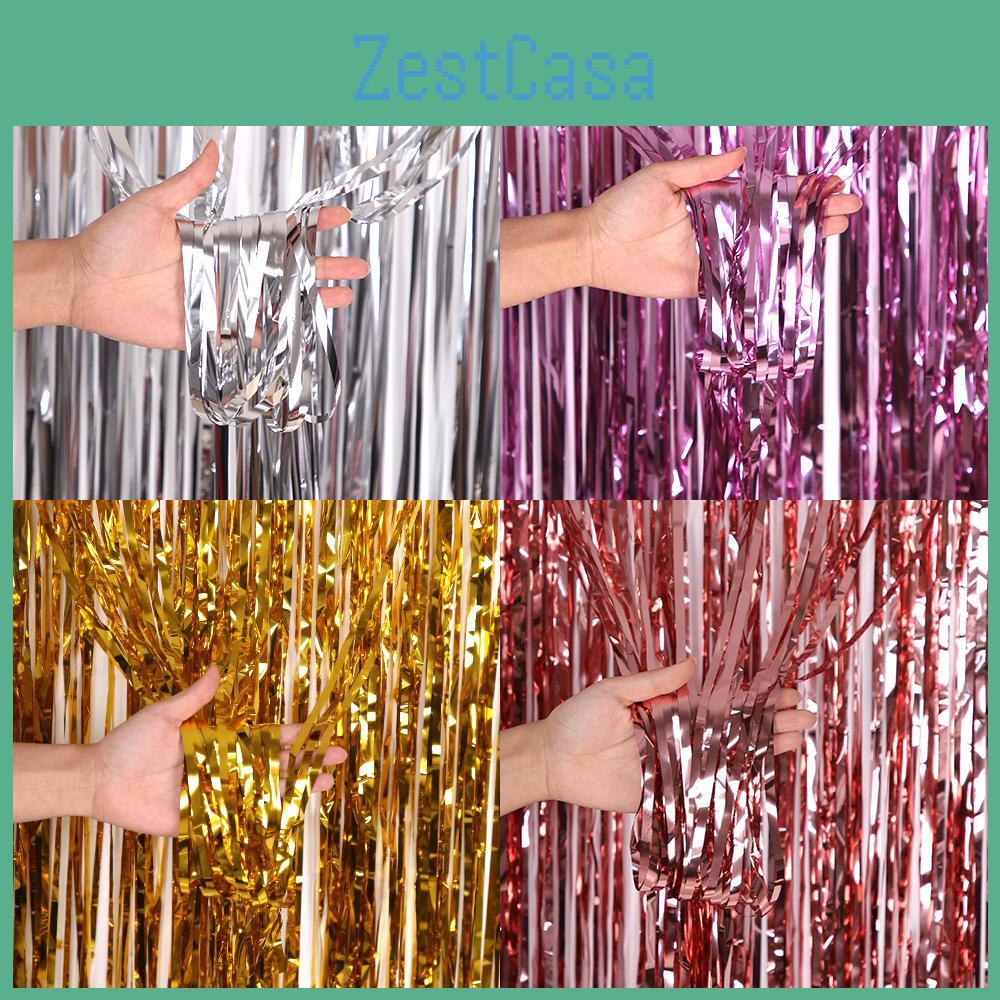 Sparkling Party Decoration Curtain Shimmering Streamer For Birthday Wedding Backdrop
