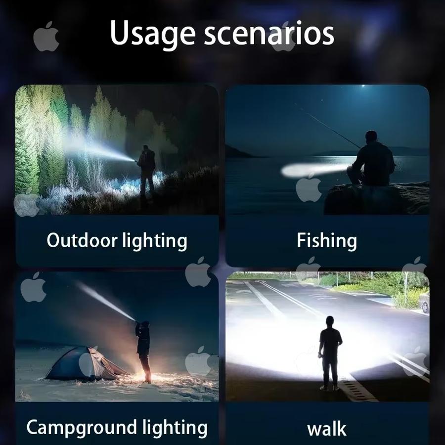 1000LM EDC Flashlight LED Powerful Outdoor Lantern Camping Tent Light Convoy Multipurpose USB Rechargeable  Emergency Flashlight