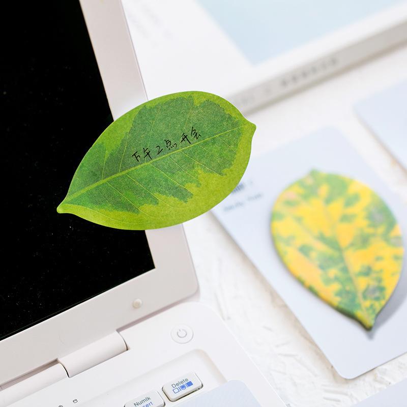 25sheets Leaf Shaped Post Notes N Times Post Messages Notes on Hand Accounts Memo Pad 5 Options Stationary Writing Pads